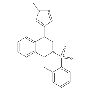 2-((2-chlorophenyl)sulfonyl)-4-(1-methyl-1H-pyrazol-4-yl)-1,2,3,4-tetrahydroisoquinoline Structure