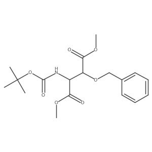 Dimethyl (2S,3S)-2-[(2-methylpropan-2-yl)oxycarbonylamino]-3-phenylmethoxybutanedioate结构式