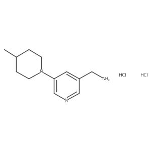 (5-(4-Methylpiperidin-1-yl)pyridin-3-yl)methanamine dihydrochloride Structure