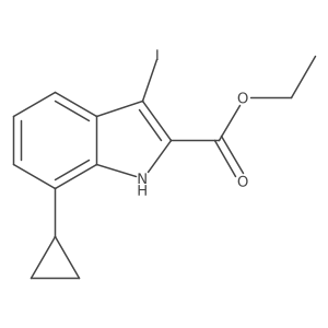 Ethyl 7-cyclopropyl-3-iodo-1H-indole-2-carboxylate Structure