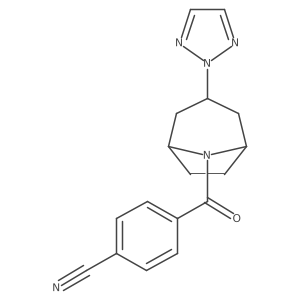4-((1R,5S)-3-(2H-1,2,3-triazol-2-yl)-8-azabicyclo[3.2.1]octane-8-carbonyl)benzonitrile Structure