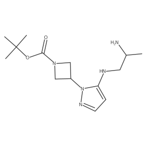 tert-butyl 3-(5-{[(2R)-2-aminopropyl]amino}-1H-pyrazol-1-yl)azetidine-1-carboxylate结构式