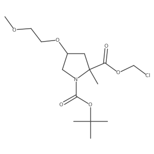 1-Tert-butyl 2-chloromethyl 4-(2-methoxyethoxy)-2-methylpyrrolidine-1,2-dicarboxylate结构式