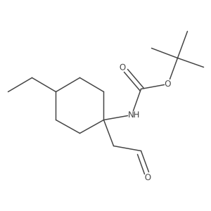 tert-butyl N-[4-ethyl-1-(2-oxoethyl)cyclohexyl]carbamate结构式