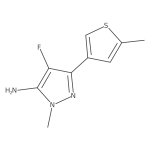 4-fluoro-1-methyl-3-(5-methylthiophen-3-yl)-1H-pyrazol-5-amine结构式