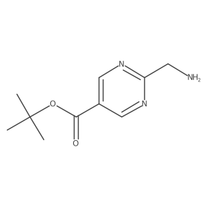Tert-butyl 2-(aminomethyl)pyrimidine-5-carboxylate Structure