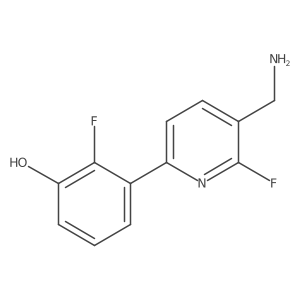 3-[5-(Aminomethyl)-6-fluoropyridin-2-yl]-2-fluorophenol结构式