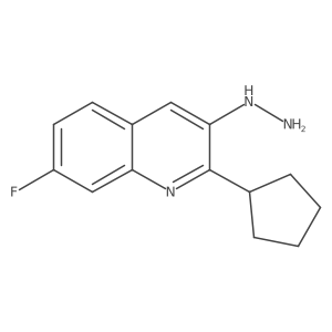 2-Cyclopentyl-7-fluoro-3-hydrazinylquinoline Structure