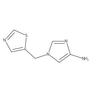 1-[(1,3-thiazol-5-yl)methyl]-1H-imidazol-4-amine结构式