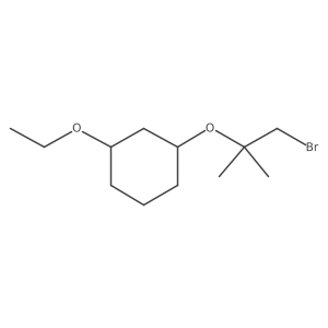 1-[(1-Bromo-2-methylpropan-2-yl)oxy]-3-ethoxycyclohexane Structure