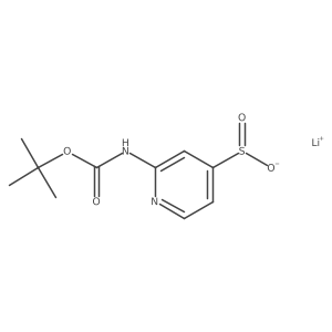 Lithium(1+) ion 2-{[(tert-butoxy)carbonyl]amino}pyridine-4-sulfinate Structure