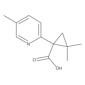 2,2-Dimethyl-1-(5-methylpyridin-2-yl)cyclopropane-1-carboxylic acid Structure