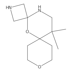 12,12-Dimethyl-5,9-dioxa-2,14-diazadispiro[3.1.5^{6}.3^{4}]tetradecane Structure
