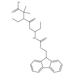2-[(3R)-N-ethyl-3-({[(9H-fluoren-9-yl)methoxy]carbonyl}amino)pentanamido]-2-methylpropanoic acid Structure