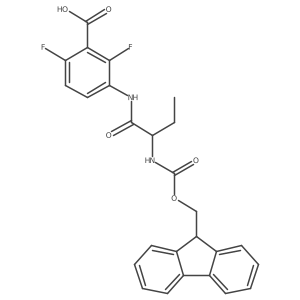 3-[2-({[(9H-fluoren-9-yl)methoxy]carbonyl}amino)butanamido]-2,6-difluorobenzoic acid结构式
