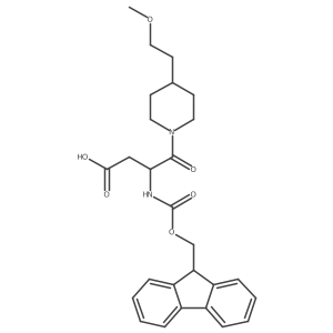 3-({[(9H-fluoren-9-yl)methoxy]carbonyl}amino)-4-[4-(2-methoxyethyl)piperidin-1-yl]-4-oxobutanoic acid结构式