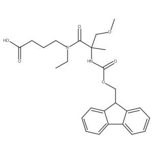 4-[N-ethyl-2-({[(9H-fluoren-9-yl)methoxy]carbonyl}amino)-2-(methoxymethyl)propanamido]butanoic acid结构式