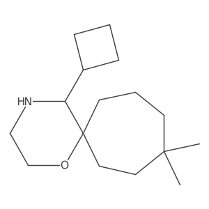 5-Cyclobutyl-9,9-dimethyl-1-oxa-4-azaspiro[5.6]dodecane Structure