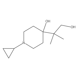 1-Cyclopropyl-4-(1-hydroxy-2-methylpropan-2-yl)piperidin-4-ol结构式