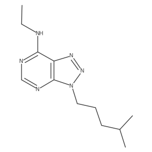N-ethyl-3-(4-methylpentyl)-3H-[1,2,3]triazolo[4,5-d]pyrimidin-7-amine结构式