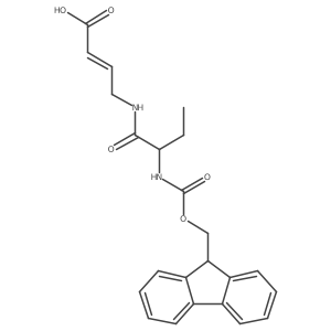 4-[2-({[(9H-fluoren-9-yl)methoxy]carbonyl}amino)butanamido]but-2-enoic acid结构式