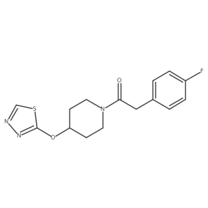 2-(4-Fluorophenyl)-1-[4-(1,3,4-thiadiazol-2-yloxy)piperidin-1-yl]ethan-1-one结构式