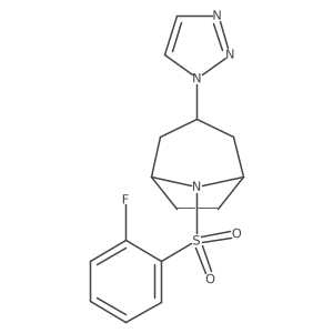 8-(2-fluorobenzenesulfonyl)-3-(1H-1,2,3-triazol-1-yl)-8-azabicyclo[3.2.1]octane结构式