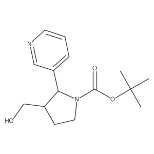 Trans-Tert-Butyl 3-(Hydroxymethyl)-2-(Pyridin-3-Yl)Pyrrolidine-1-Carboxylate结构式
