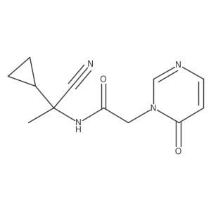 N-(1-Cyano-1-cyclopropylethyl)-2-(6-oxopyrimidin-1-yl)acetamide结构式