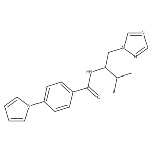 N-[2-methyl-1-(1,2,4-triazol-1-ylmethyl)propyl]-4-pyrrol-1-yl-benzamide结构式