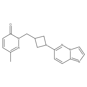 2-[(1-{Imidazo[1,2-b]pyridazin-6-yl}azetidin-3-yl)methyl]-6-methyl-2,3-dihydropyridazin-3-one结构式