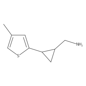 rac-[(1R,2R)-2-(4-methylthiophen-2-yl)cyclopropyl]methanamine Structure