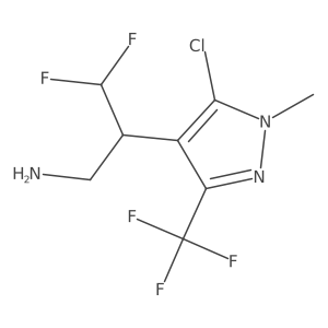 2-[5-chloro-1-methyl-3-(trifluoromethyl)-1H-pyrazol-4-yl]-3,3-difluoropropan-1-amine Structure