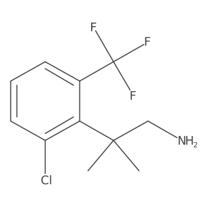 2-[2-Chloro-6-(trifluoromethyl)phenyl]-2-methylpropan-1-amine结构式