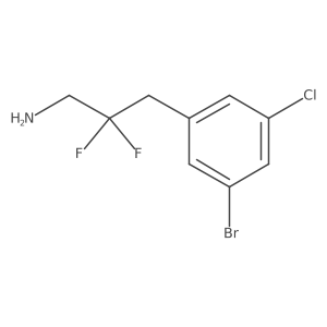 3-(3-Bromo-5-chlorophenyl)-2,2-difluoropropan-1-amine结构式