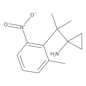 1-[2-(2-Methyl-6-nitrophenyl)propan-2-yl]cyclopropan-1-amine Structure