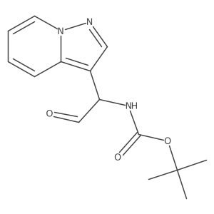tert-butyl N-(2-oxo-1-{pyrazolo[1,5-a]pyridin-3-yl}ethyl)carbamate结构式