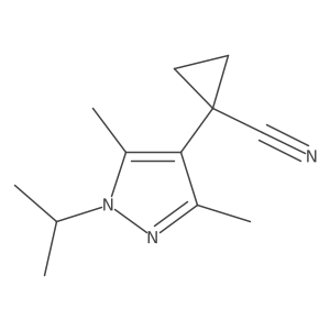 1-[3,5-dimethyl-1-(propan-2-yl)-1H-pyrazol-4-yl]cyclopropane-1-carbonitrile Structure