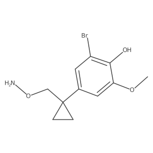 4-{1-[(Aminooxy)methyl]cyclopropyl}-2-bromo-6-methoxyphenol Structure
