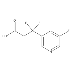 3,3-Difluoro-3-(5-fluoropyridin-3-yl)propanoic acid结构式