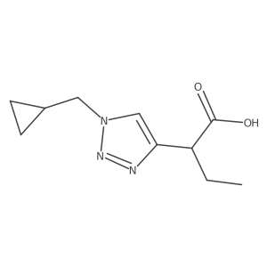 2-[1-(cyclopropylmethyl)-1H-1,2,3-triazol-4-yl]butanoic acid Structure