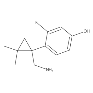 4-[1-(Aminomethyl)-2,2-dimethylcyclopropyl]-3-fluorophenol结构式