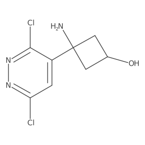 3-Amino-3-(3,6-dichloropyridazin-4-yl)cyclobutan-1-ol结构式
