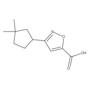 3-(3,3-Dimethylcyclopentyl)-1,2-oxazole-5-carboxylic acid结构式