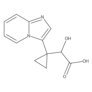 2-Hydroxy-2-(1-{imidazo[1,2-a]pyridin-3-yl}cyclopropyl)acetic acid结构式