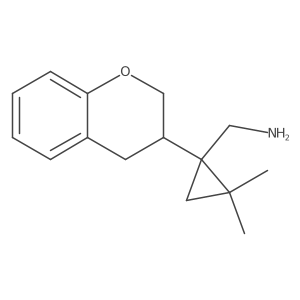 [1-(3,4-dihydro-2H-1-benzopyran-3-yl)-2,2-dimethylcyclopropyl]methanamine结构式