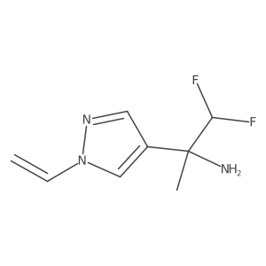 2-(1-ethenyl-1H-pyrazol-4-yl)-1,1-difluoropropan-2-amine结构式
