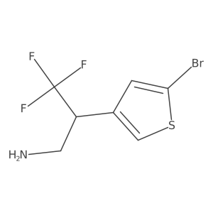 2-(5-Bromothiophen-3-yl)-3,3,3-trifluoropropan-1-amine结构式