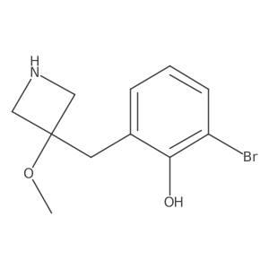 2-Bromo-6-[(3-methoxyazetidin-3-yl)methyl]phenol Structure