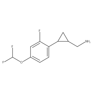 {2-[4-(Difluoromethoxy)-2-fluorophenyl]cyclopropyl}methanamine结构式